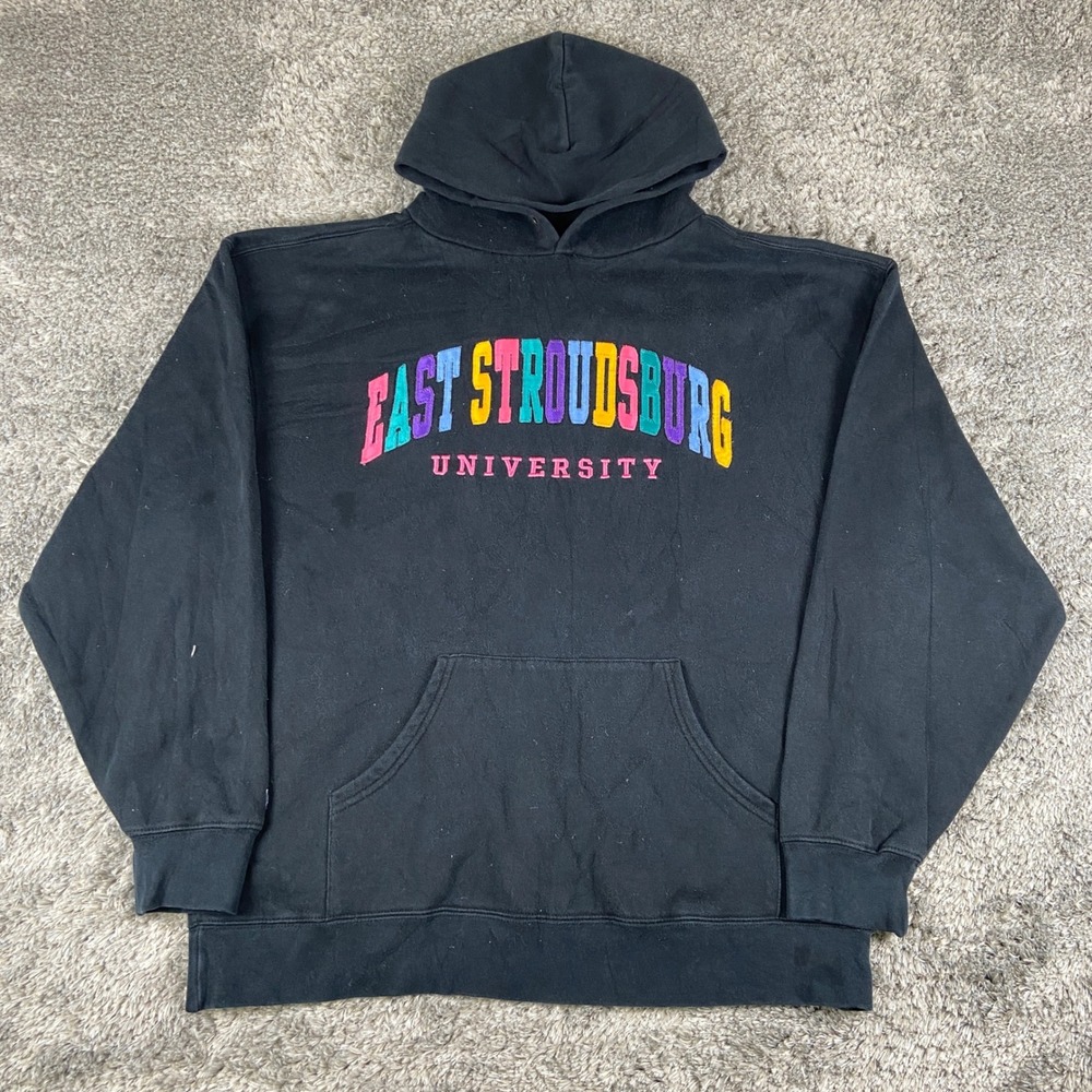 JanSport East Stroudsburg University Hoodie Mens‎ XL Black Pullover Sweatshirt